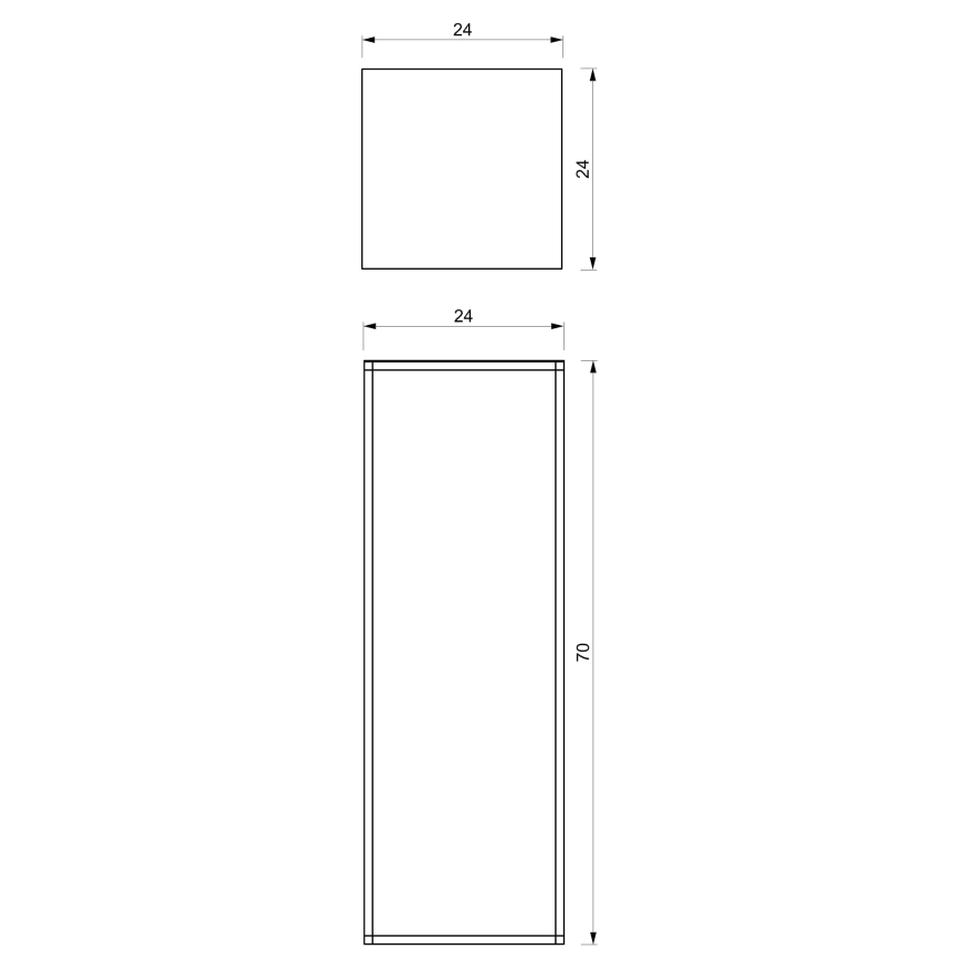 Стойка за цветя 70x24 см черен