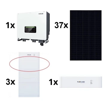 Соларен комплект SOFAR Solar - 14,8kWp panel RISEN Full Black +15kW SOLAX конвертор 3p + 15kWh батерия SOFAR с блок за управление на батерията