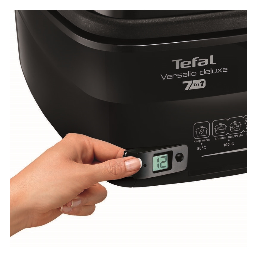 Tefal - Фритюрник 2 l VERSALION DE LUXE 7в1 1600W/230V черен