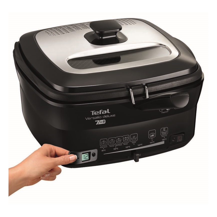 Tefal - Фритюрник 2 l VERSALION DE LUXE 7в1 1600W/230V черен