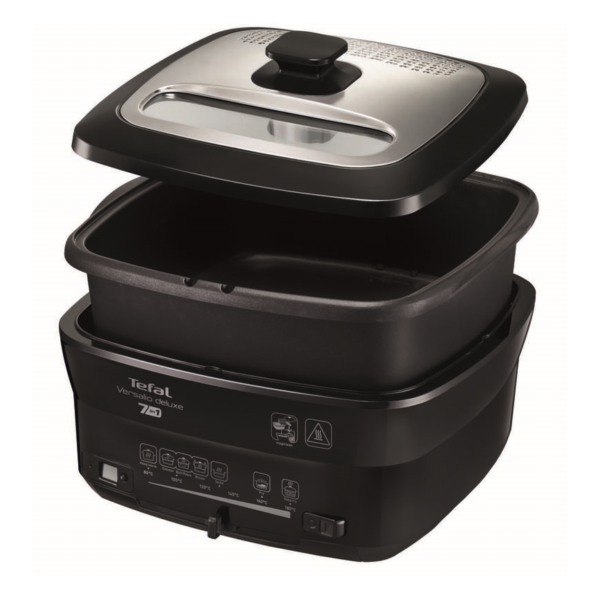 Tefal - Фритюрник 2 l VERSALION DE LUXE 7в1 1600W/230V черен