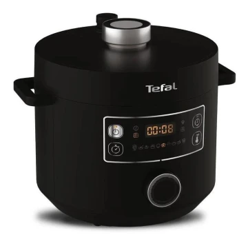Tefal - Многофункционална електрическа тенджера TURBO CUISINE 4,8 l 1090W/230V черен