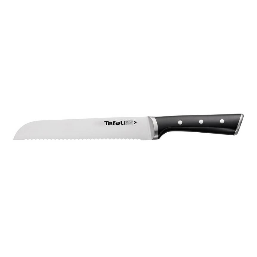 Tefal - Нож за хляб от неръждаема стомана ICE FORCE 20 см хром/черен