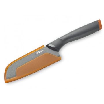 Tefal - Нож от неръждаема стомана santoku FRESH KITCHEN 12 см сив/оранжев