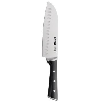 Tefal - Нож от неръждаема стомана santoku ICE FORCE 18 см хром/черен