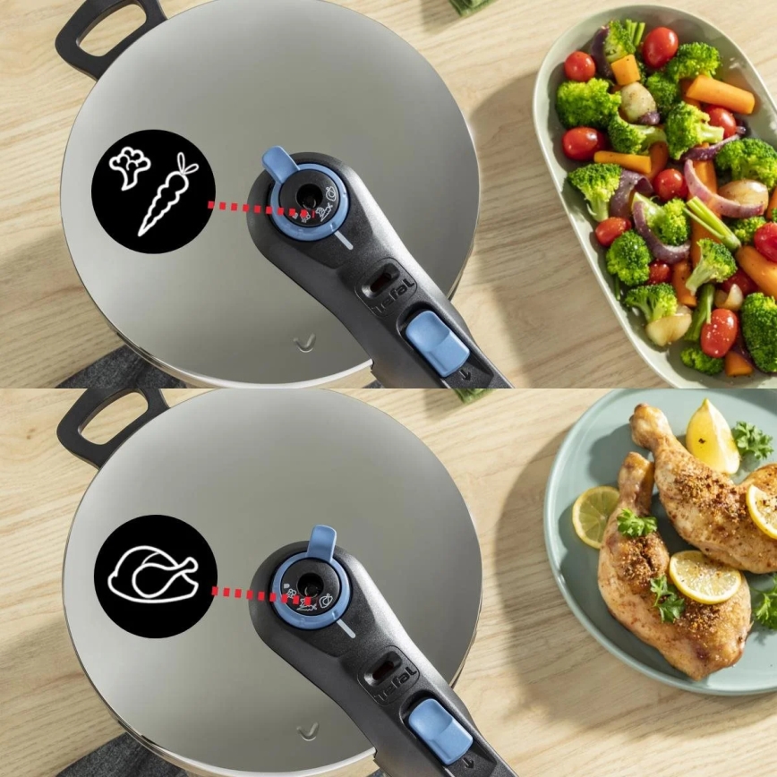 Tefal - Тенджера под налягане 4 l SECURE TRENDY неръждаем