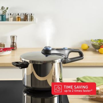 Tefal - Тенджера под налягане 6 l SECURE TRENDY неръждаем