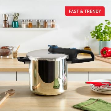 Tefal - Тенджера под налягане 8 l SECURE TRENDY неръждаем