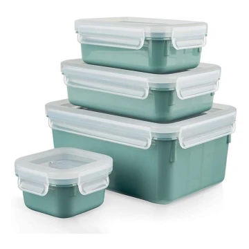 Tefal - К-кт кутии за храна 4 бр. MSEAL COLOR зелен