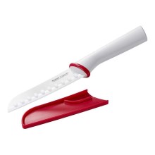 Tefal - Керамичен нож santoku INGENIO 13 см бял/червен