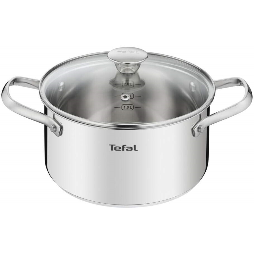 Tefal - Комплект готварски съдове 10 бр. COOK EAT неръждаем