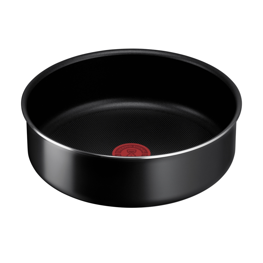 Tefal - Комплект готварски съдове 13 бр. INGENIO EASY COOK & CLEAN BLACK