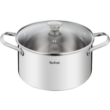 Tefal - Комплект готварски съдове 7 бр. COOK EAT неръждаем