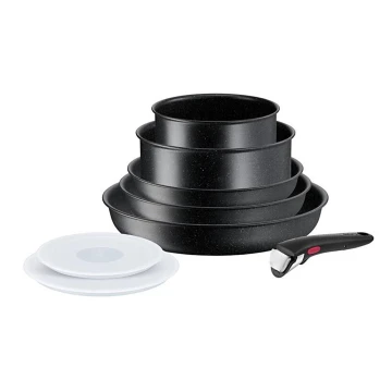 Tefal - Комплект готварски съдове 8 бр. INGENIO BLACK STONE