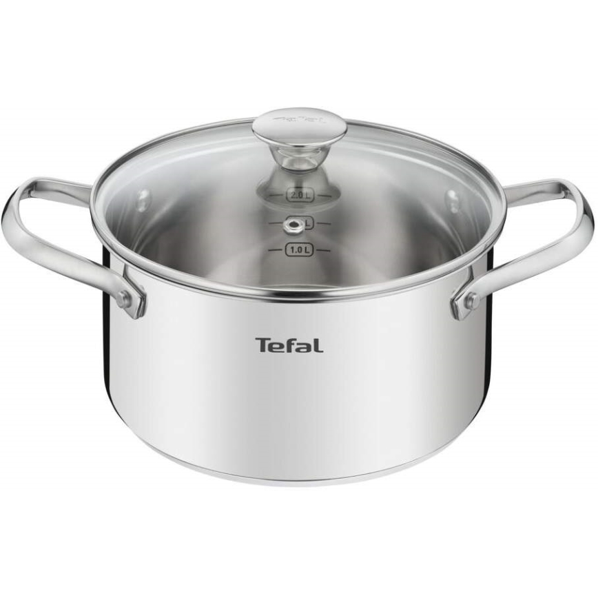 Tefal - Комплект готварски съдове 9 бр. COOK EAT неръждаем