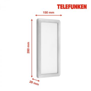 Telefunken 313604TF - LED Екстериорен аплик LED/16W/230V IP44 сребрист
