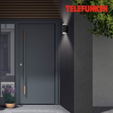Telefunken 314905TF - LED Екстериорен аплик 2xGU10/5W/230V IP44 черен