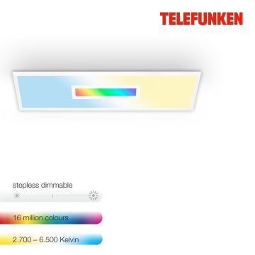 Telefunken 319206TF - RGBW Димируем плафон LED/22W/230V  2700-6500K бял + дистанционно управление