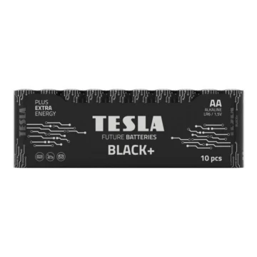 Tesla Batteries - 10 бр. Алкална батерия AA BLACK+ 1,5V 2800 mAh