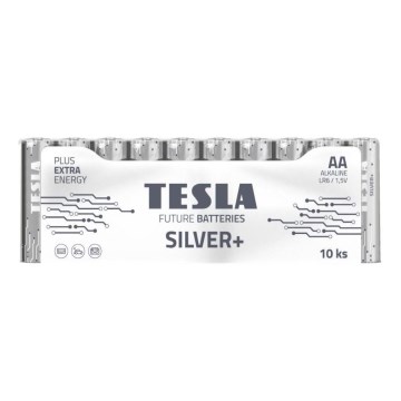 Tesla Batteries - 10 бр. Алкална батерия AA SILVER+ 1,5V 2900 mAh