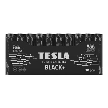 Tesla Batteries - 10 бр. Алкална батерия AAA BLACK+ 1,5V 1200 mAh