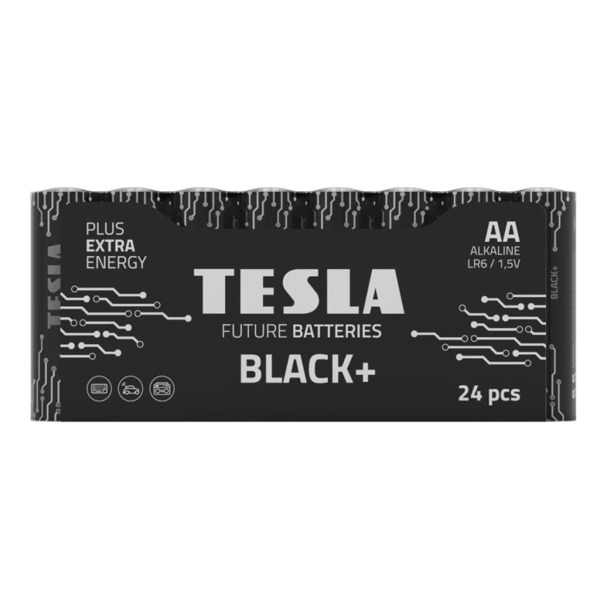 Tesla Batteries - 24 бр. Алкална батерия AA BLACK+ 1,5V 2800 mAh