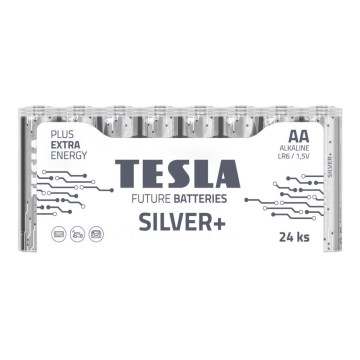 Tesla Batteries - 24 бр. Алкална батерия AA SILVER+ 1,5V 2900 mAh
