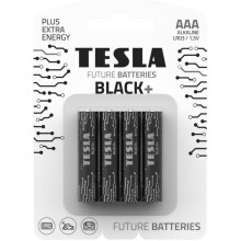Tesla Batteries - 4 бр. Алкална батерия AAA BLACK+ 1,5V 1200 mAh