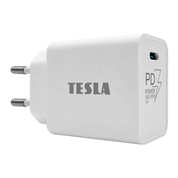 TESLA Electronics - Адаптер за бързо зареждане Power Delivery 20W бял