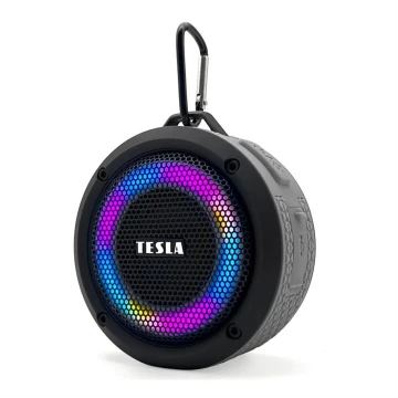 TESLA Electronics - LED RGB Безжична колонка 5W/1200 mAh/3,7V IPX7 сив