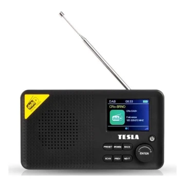 TESLA Electronics - Радио DAB+ FM 5W/1800 mAh черен