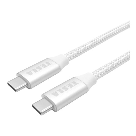 TESLA Electronics - USB кабел USB-C 3.2 connector Power Delivery 1 м 100W бял