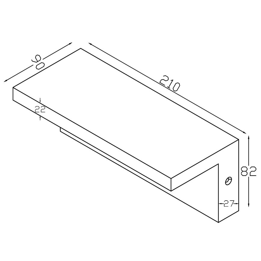 Top Light - LED Екстериорен аплик ELON LED/10W/230V 4000K IP54