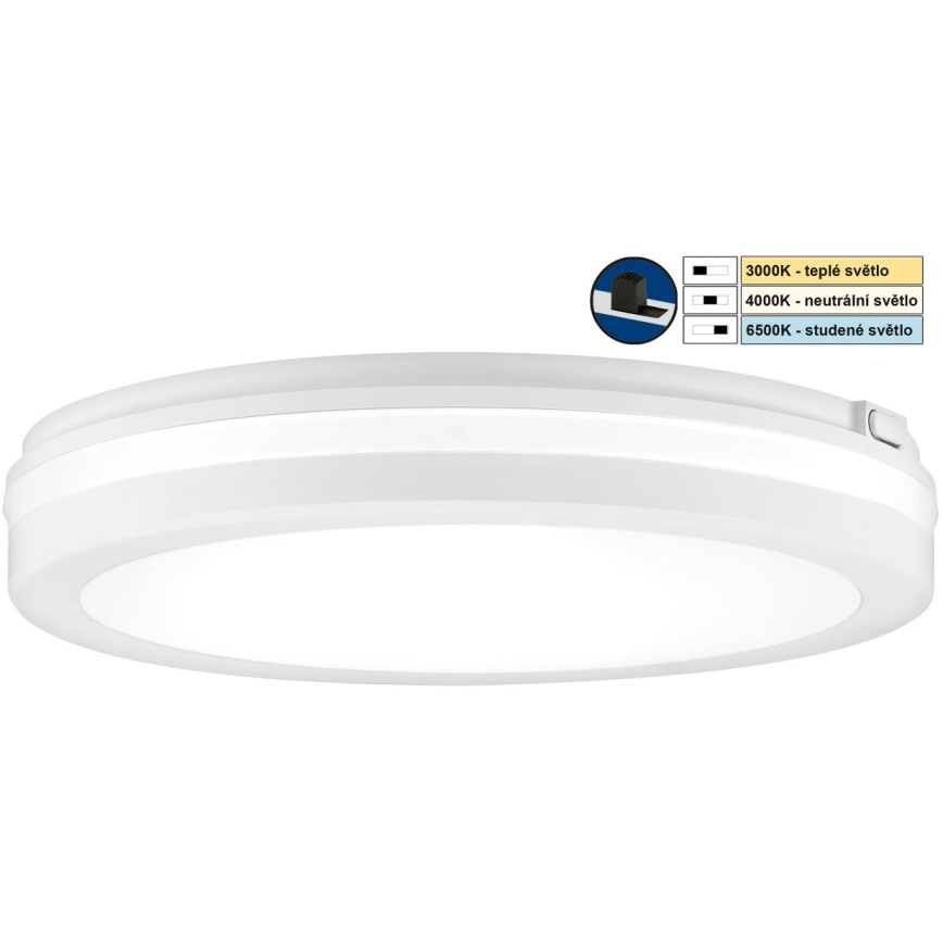 Top Light  - LED Лампа за баня COMET LED/24W/230V 3000/4000/6500K IP54 Ø 30 см бял