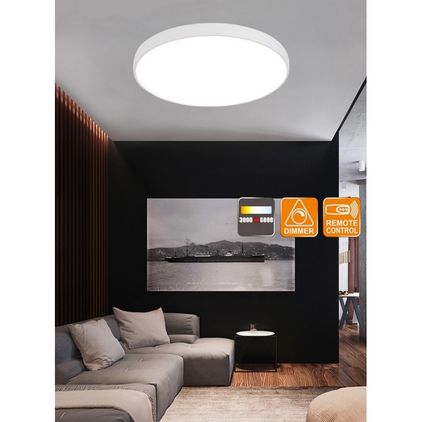 Top Light Metal 60B + д.у. - LED Димируем плафон с дистанционно управление METAL LED/60W/230V