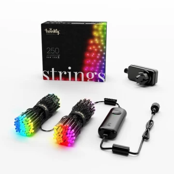 Twinkly - LED RGB Димируем екстериорен коледни лампички STRINGS 250xLED 23,5 м IP44 Wi-Fi