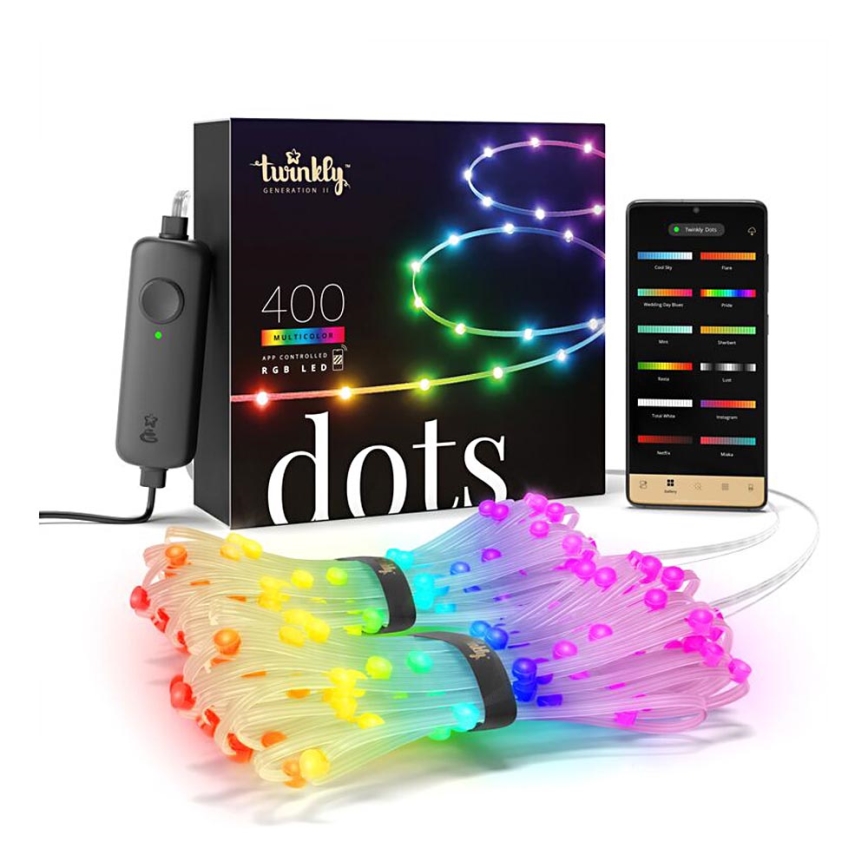 Twinkly - LED RGB Екстериорен димируема лента DOTS 400xLED 20 м IP44 Wi-Fi