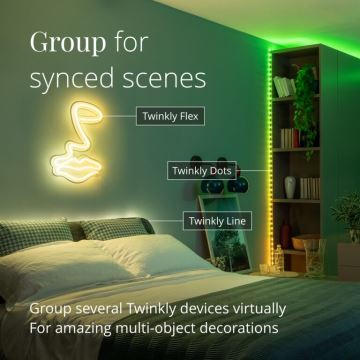 Twinkly - LED RGB Димируема лента DOTS 60xLED 3 м Wi-Fi USB