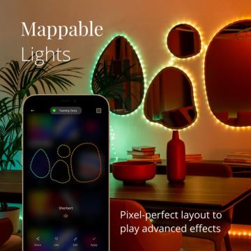 Twinkly - LED RGB Димируема лента DOTS 60xLED 3 м Wi-Fi USB