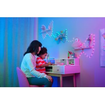 Twinkly - LED RGB Димируем коледни лампички CANDIES 200xLED 14 м USB Wi-Fi