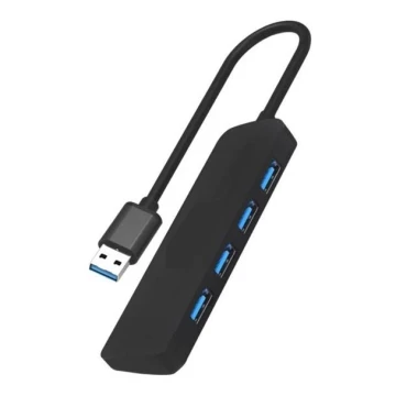 USB Сплитер 4xUSB-A 3.0 черен