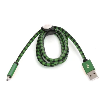 USB кабел USB A / Micro USB конектор 1м зелен