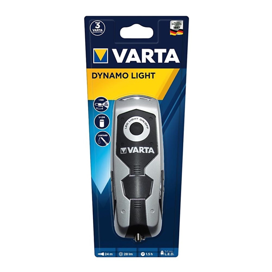Varta 17680101401 - LED Акумулаторно фенерче DYNAMO LIGHT LED/120mAh IPX4