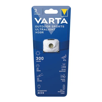 Varta 18631101401 - LED димируем акумулаторен челник OUTDOOR SPORTS LED/5V IPX4
