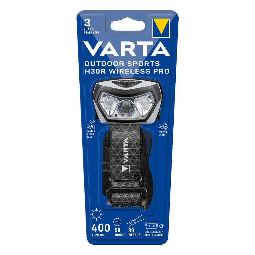 Varta 18650101401 - LED димируем акумулаторен челник OUTDOOR SPORTS LED/5V 1800mAh IPX7