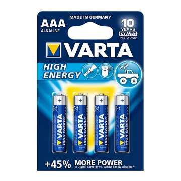 Varta 4903 - 4 бр. Алкална батерия HIGH ENERGY AAA 1,5V