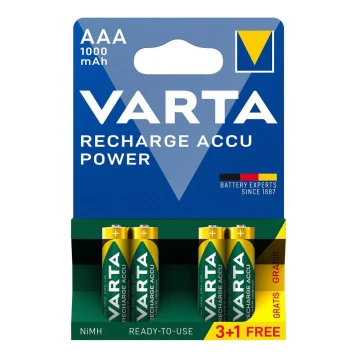 Varta 5703301494 - 3+1 бр. Акумулаторни батерии ACCU AAA Ni-MH/1000mAh/1,2V