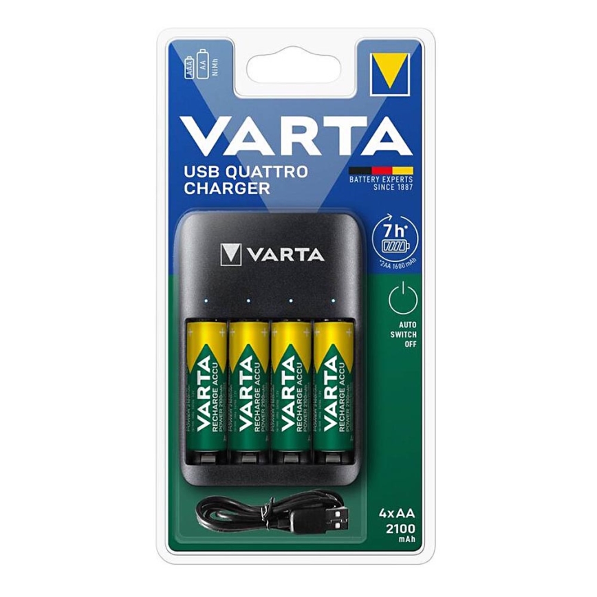 Varta 57652101451 - Зарядно устройство за батерии 4xAA/AAA 2100mAh 5V
