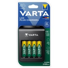 Varta 57687101441 - LCD Зарядно устройство за батерии 4xAA/AAA 2100mAh 230V