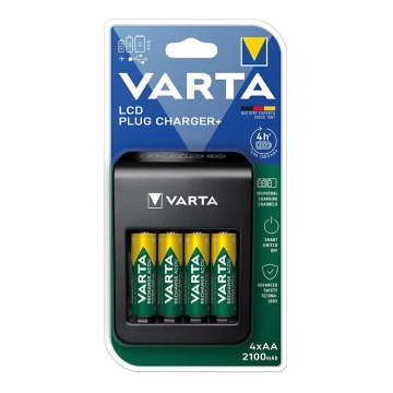 Varta 57687101441 - LCD Зарядно устройство за батерии 4xAA/AAA 2100mAh 230V